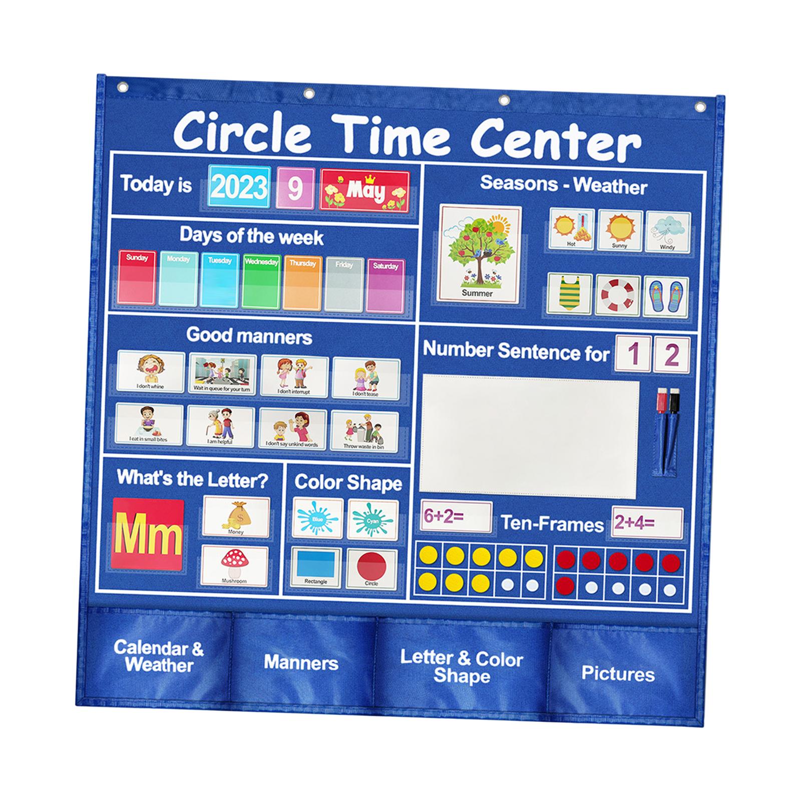 Center Pocket Circle Time Learning Center Pocket Chart Letter Educational Pocket