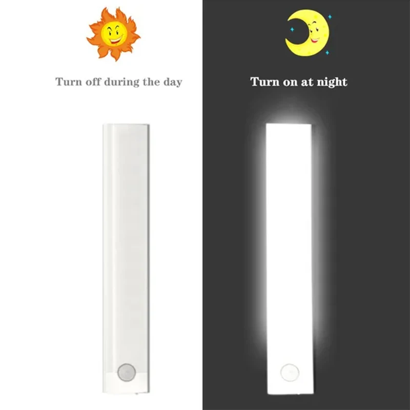 Under Cabinet Lights,USB Rechargeable Kitchen Cupboard Night Light,Battery Operated Counter Closet Lighting,Motion Detector