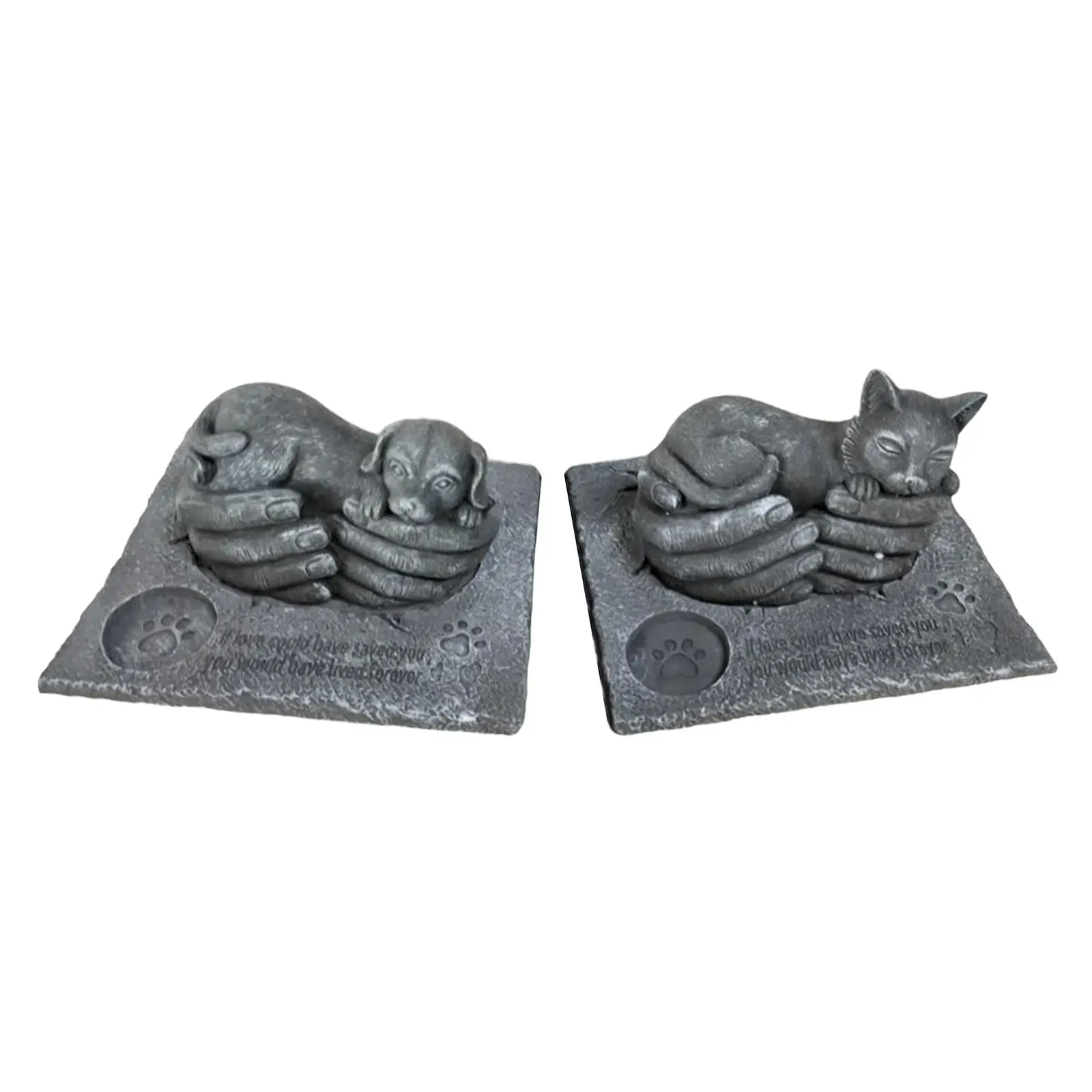 Animals Pet Memorial Stones Weatherproof Dog Cat Garden Stone Grave Markers Outdoor Backyard Lawn Patio Porch Pet Headstone Gift