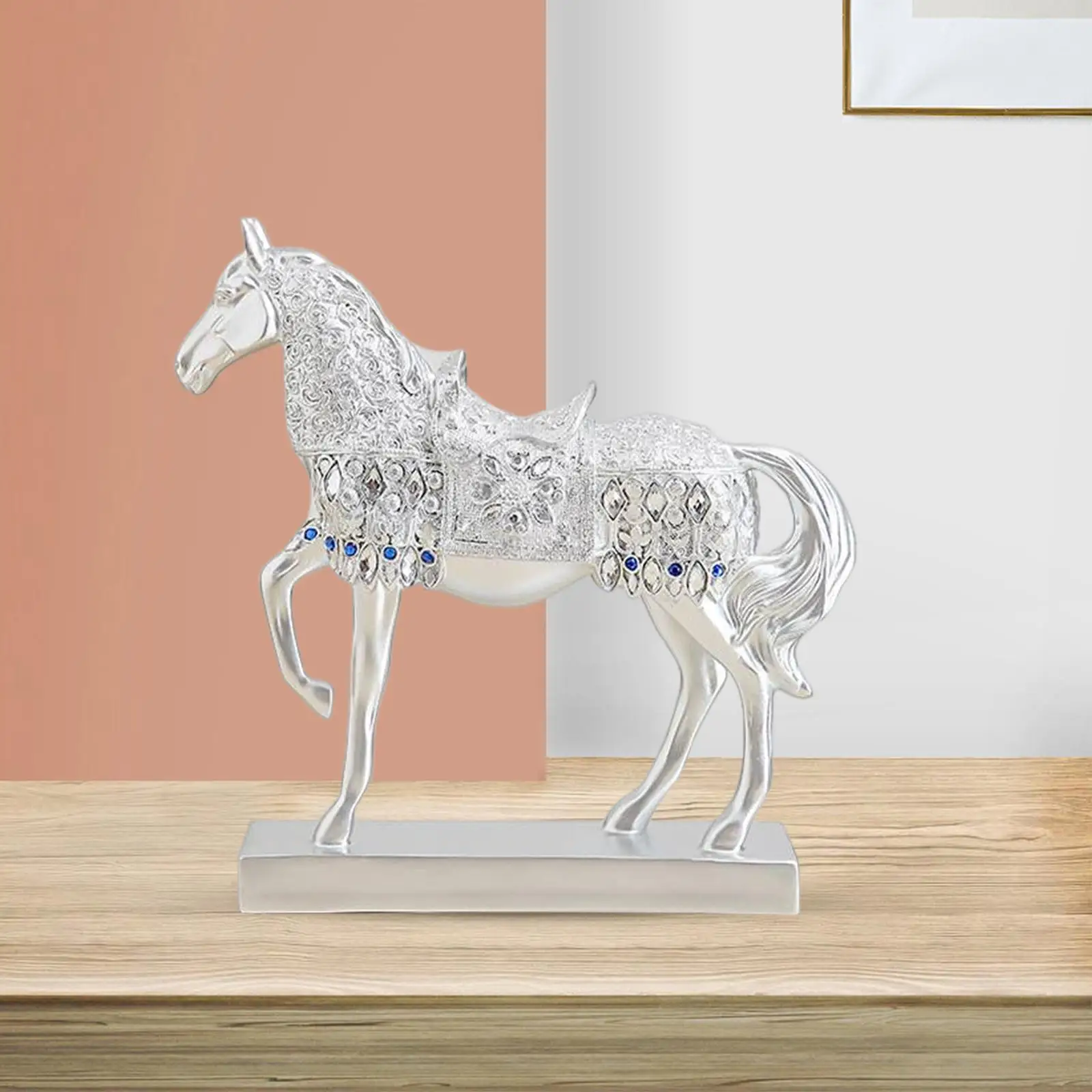 Horse Statue Resin Figurine Decorative Sculpture for Desktop Wedding Decor