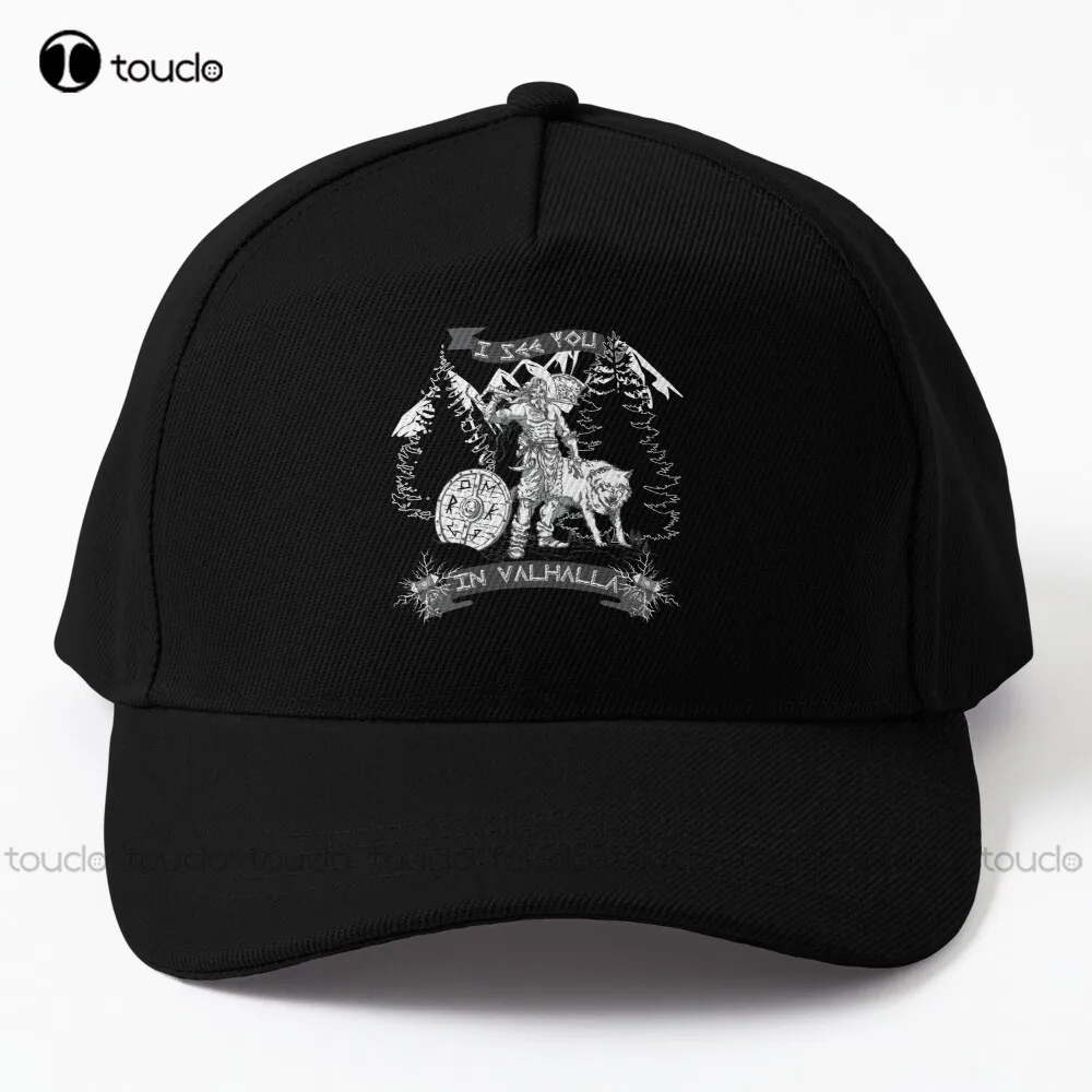 See You In Valhalla Viking Wolf Baseball Cap