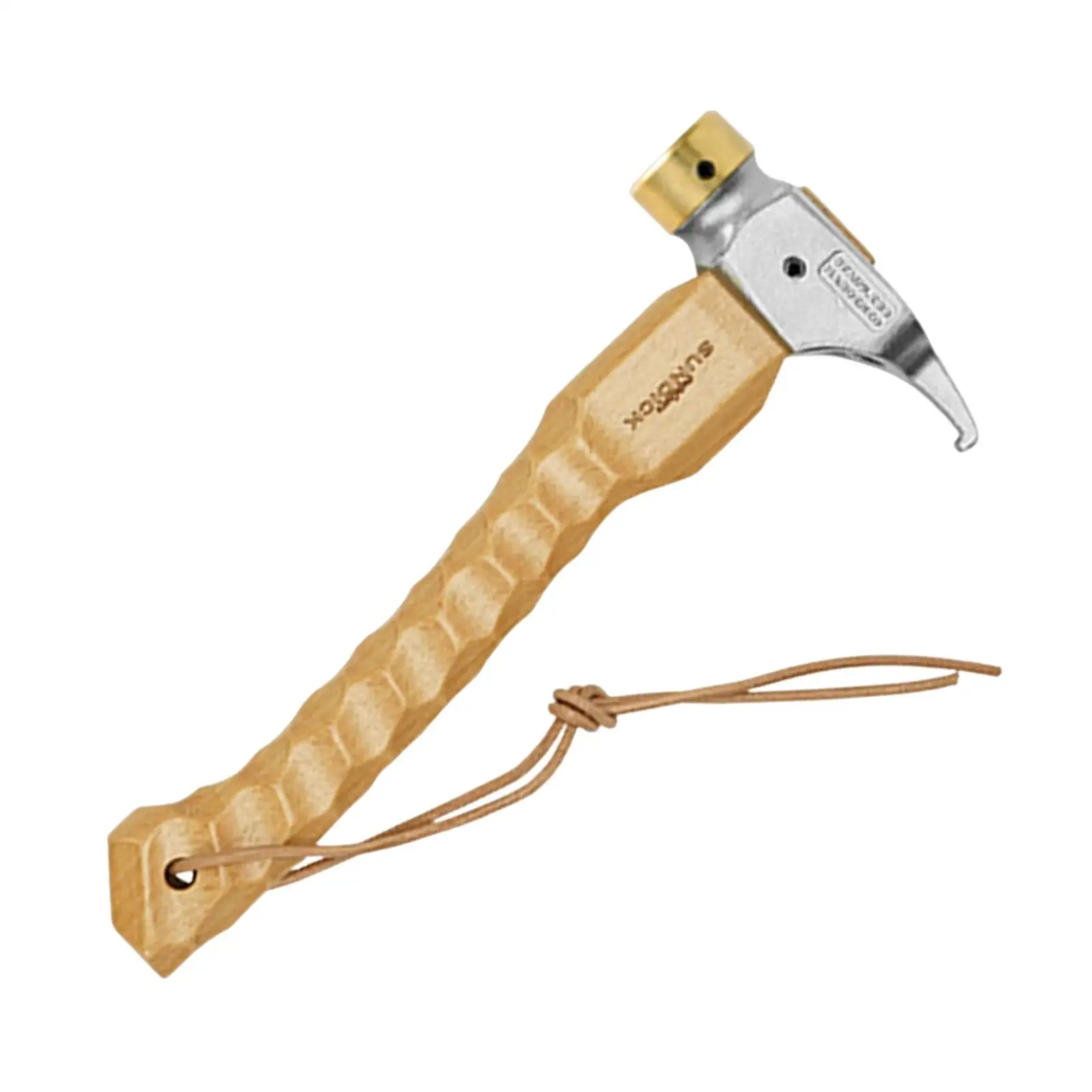 Camping Hammer Camping Accessories with Hanging Rope Wood Handle for Hunting