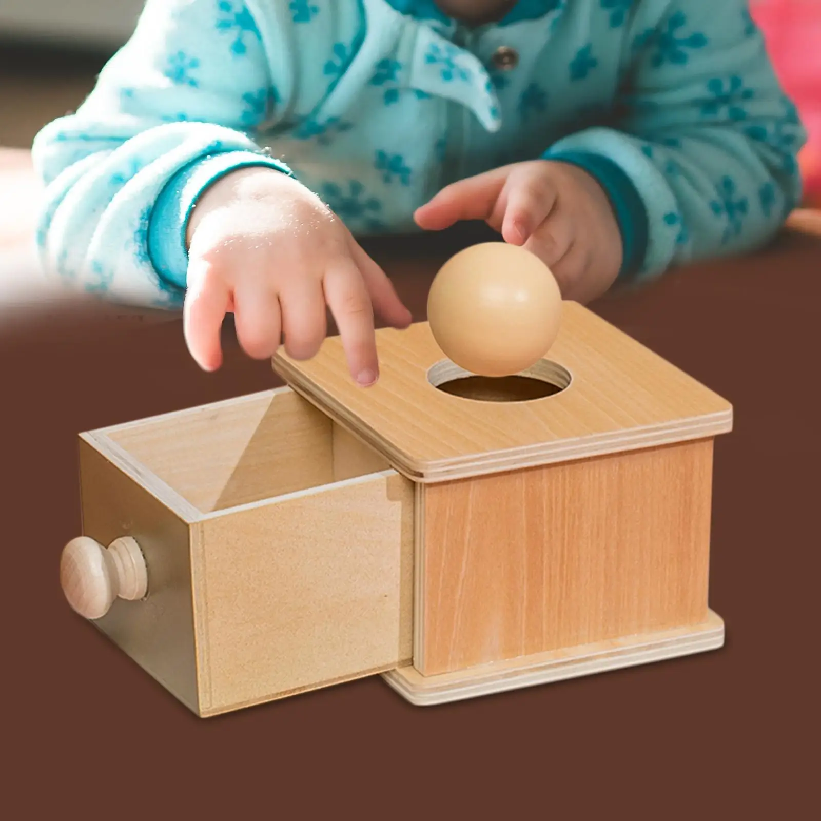 Wooden Coin Box Preschool Learning Toy for Toddler Preschool Kids Boys Girls