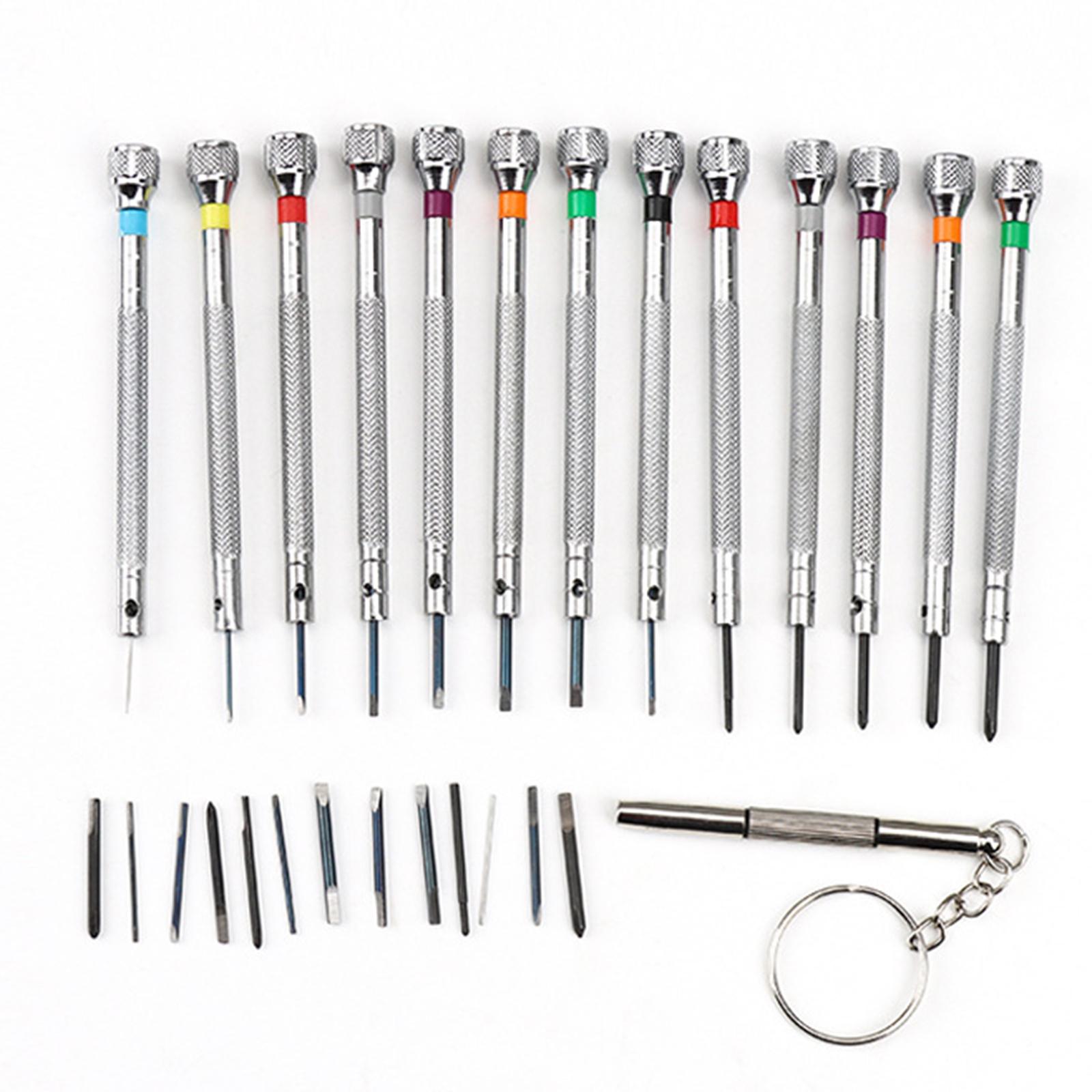 13 Pieces Watch Repair Screwdriver Set Small Premium Multifunction Sturdy for Watch Smartphone Electronices Glasses Repair Tool