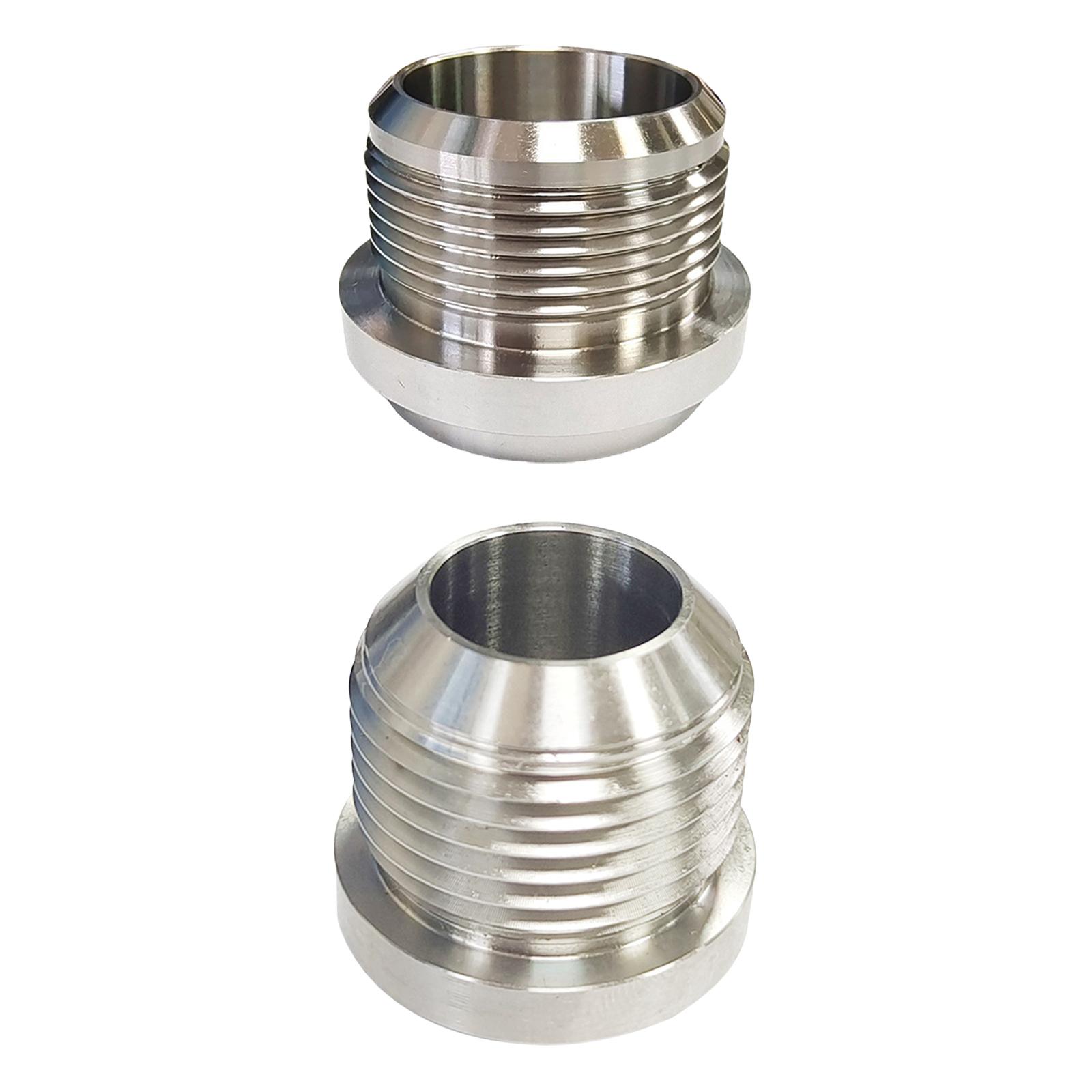 Stainless Steel Male Weld on Fitting Assembly Easy to Install Fuel Oil Coolant Fluid Air Bare Male Billet Weldable Fitting