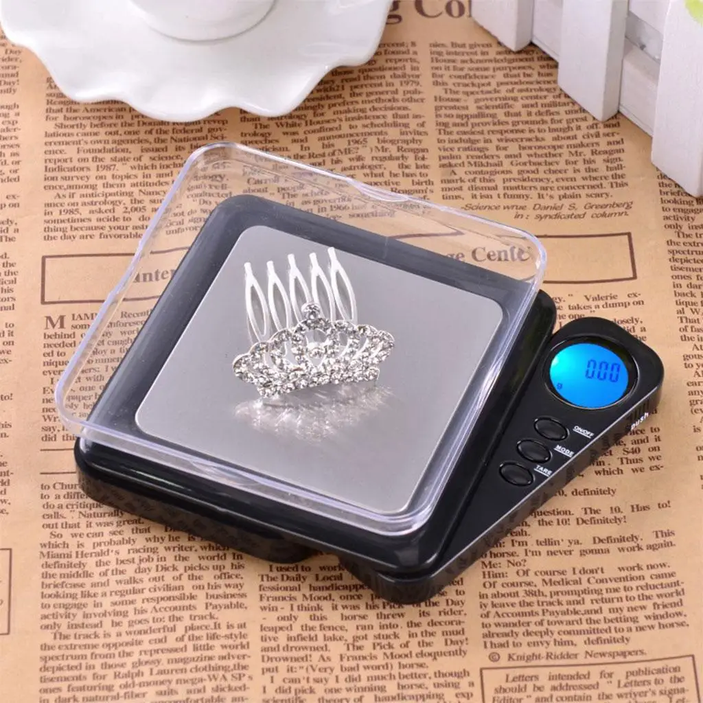 Electronic Jewelry Scale High-Precision Battery LCD LED Backlit Space Saver