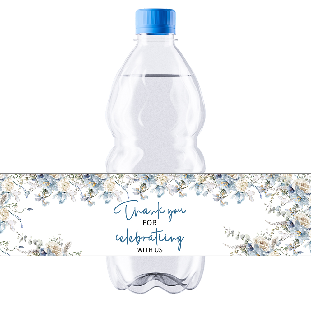 Verdura Floral Water Bottle Labels, Wraps Adesivo,