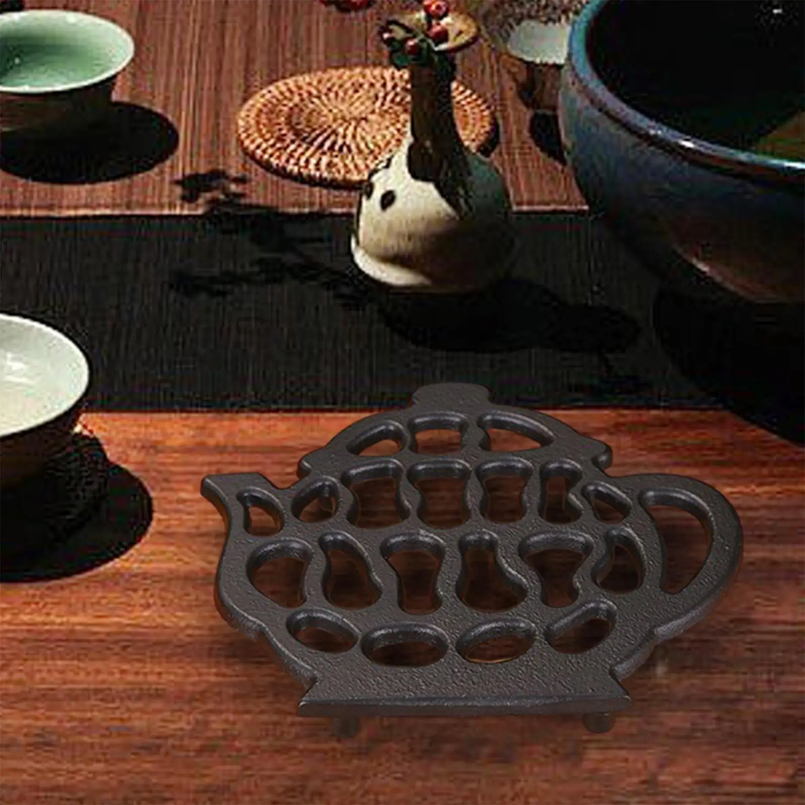 Teapot Cast Iron Trivets Heat Resistant Vintage Exquisite Insulated Pad Thermal Holder Teaware for Kitchen Pots Pans Dishes Cup