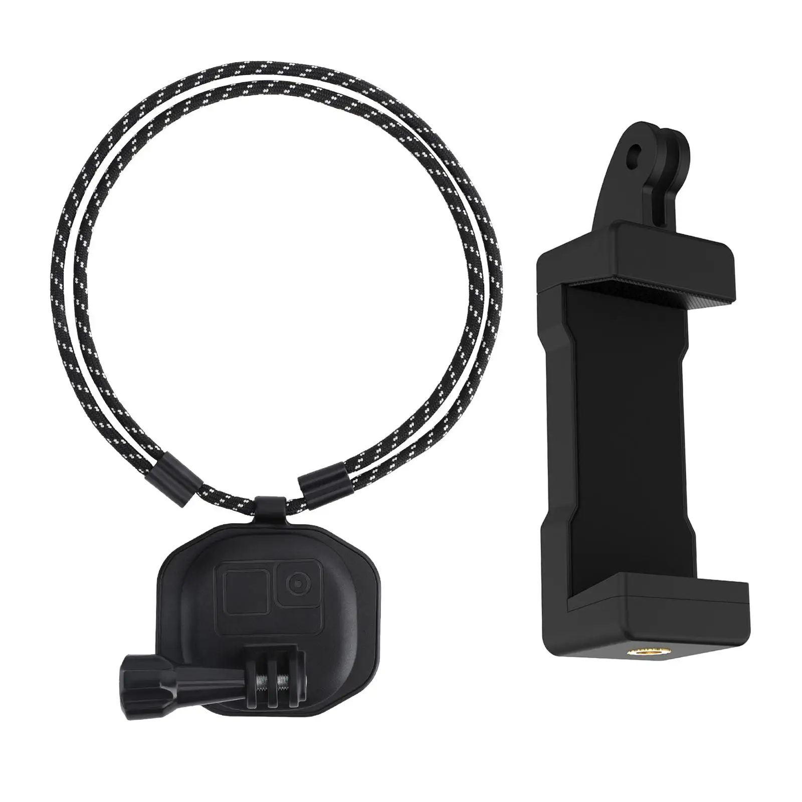 Chest Magnetic Neck Selfie Bracket with Adjustable Lanyard Chest Bracket Magnetic POV Neck Selfie Holder for Action Camera