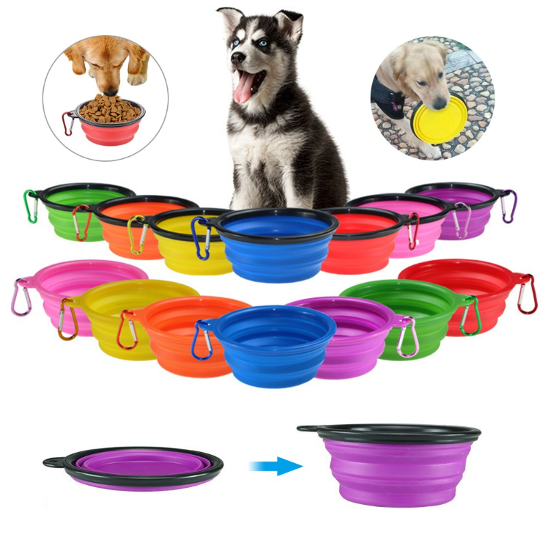 Title 5, 350ML/1000ML Foldable Silicone Pet Bowl Portabl...