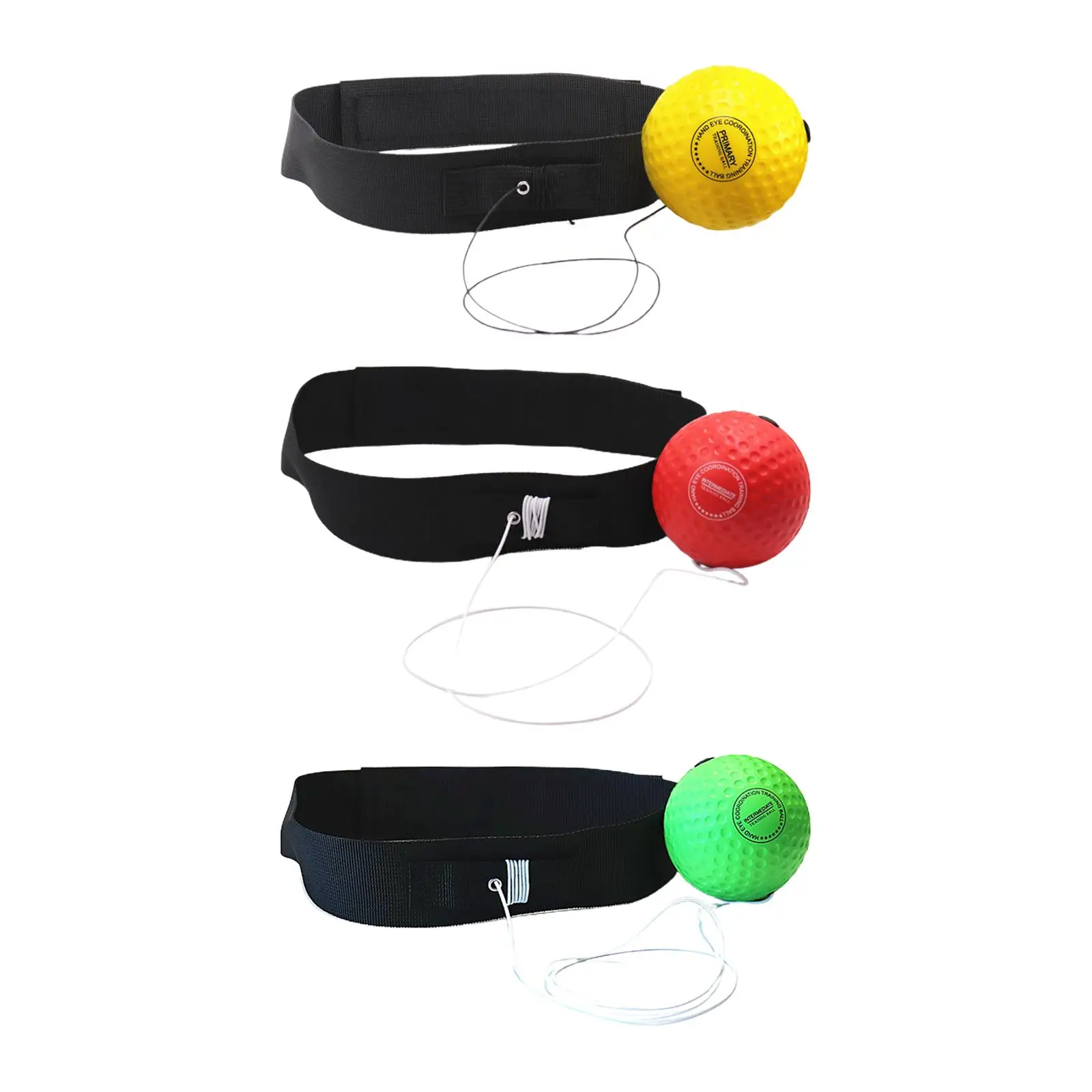 Boxing Reflex Ball Headband Set Boxing Gear React Balls Reflex Punching Ball for Exercise Workout Sports Trainer Women Men