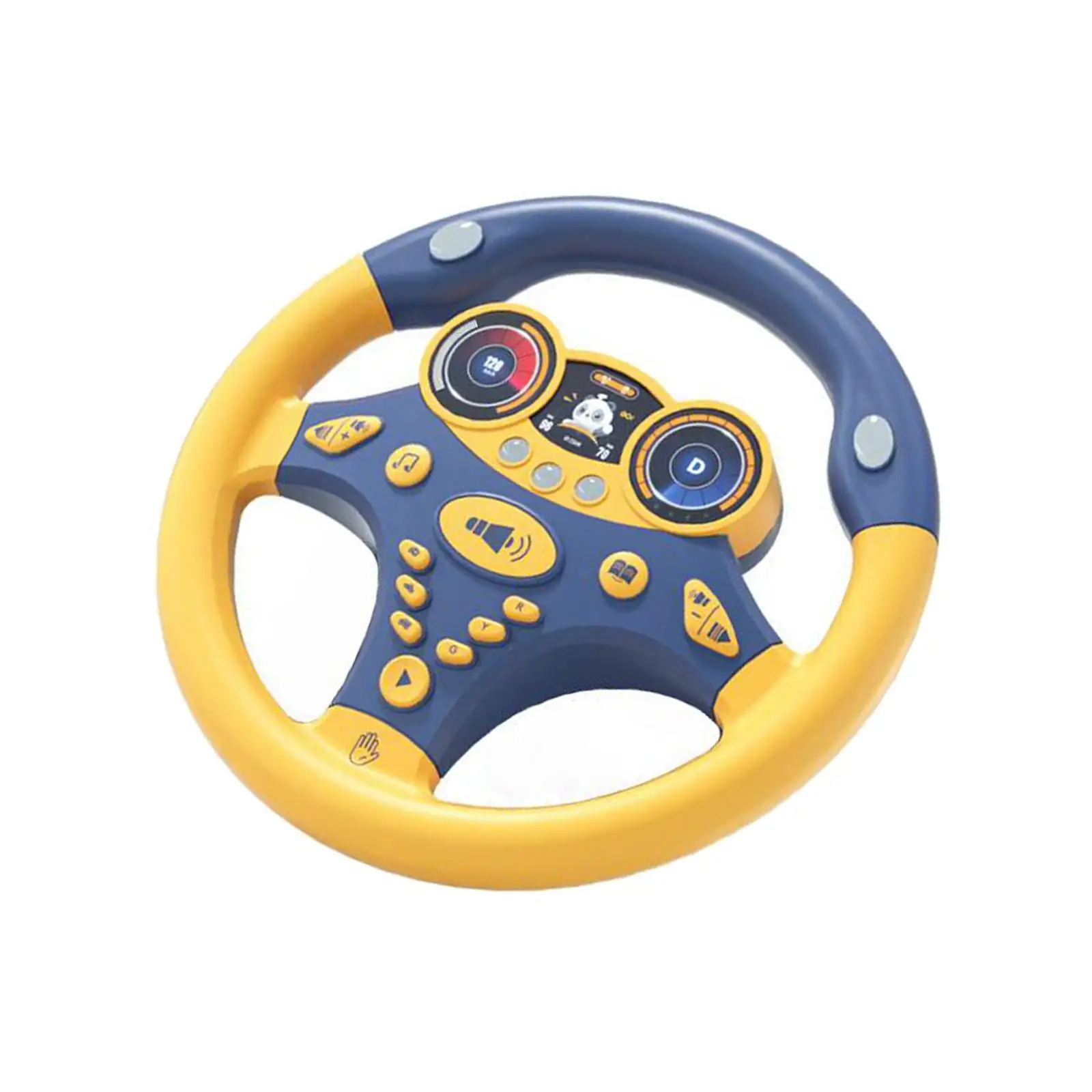 Multifunctional Electric Steering Wheel Toy Portable Pretend Driving Toy with Sound and Lights Car Driving Toy for Holiday Gifts
