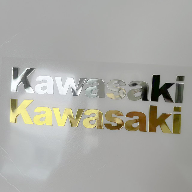 For Kawasaki Metal 3D Stickers Decals Motorcycle Logo Accessories