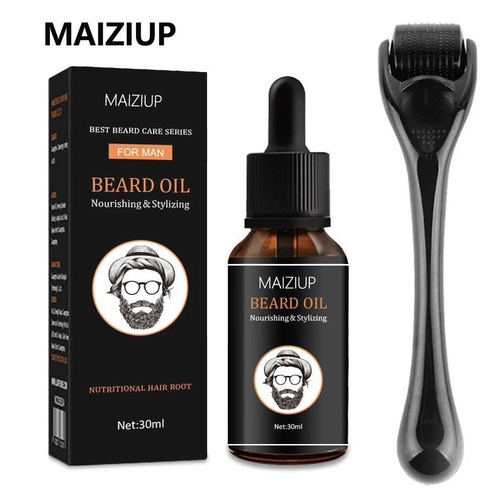 Best of MAIZIUP Beard Growth Kit 30ml Beard Essential Oil For Men Facial Hair Growth Enhancer Thicker Oil With Beard Growth Roller Reviews & Tips