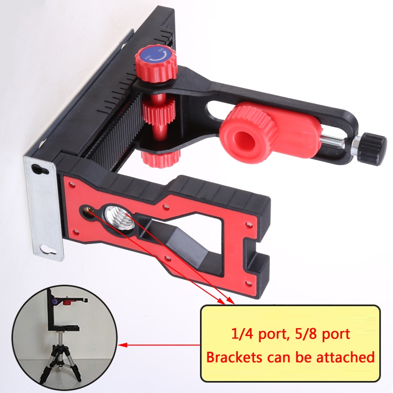 Einstellbare starke magnetische Laser-Level-Halterung Wand-L-Halterung mit Clip halter halter 1/4 "/5/8" Gewinde – Detail 9
