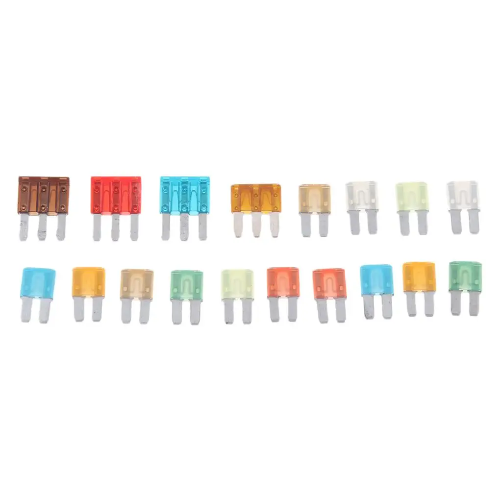 18 pieces Auto Auto SUV Mini 2 \ u0026 3 Flat Fuse 5A 7.5A 10A 15A 20A 25A