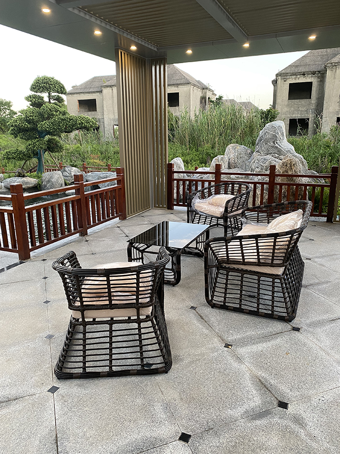 Description Picture 2 of itemModern Outdoor Garden Furniture Sets Nordic Home Patio Rattan Sofa Combination Waterproof Leisure Furniture Balcony Sofa Chair