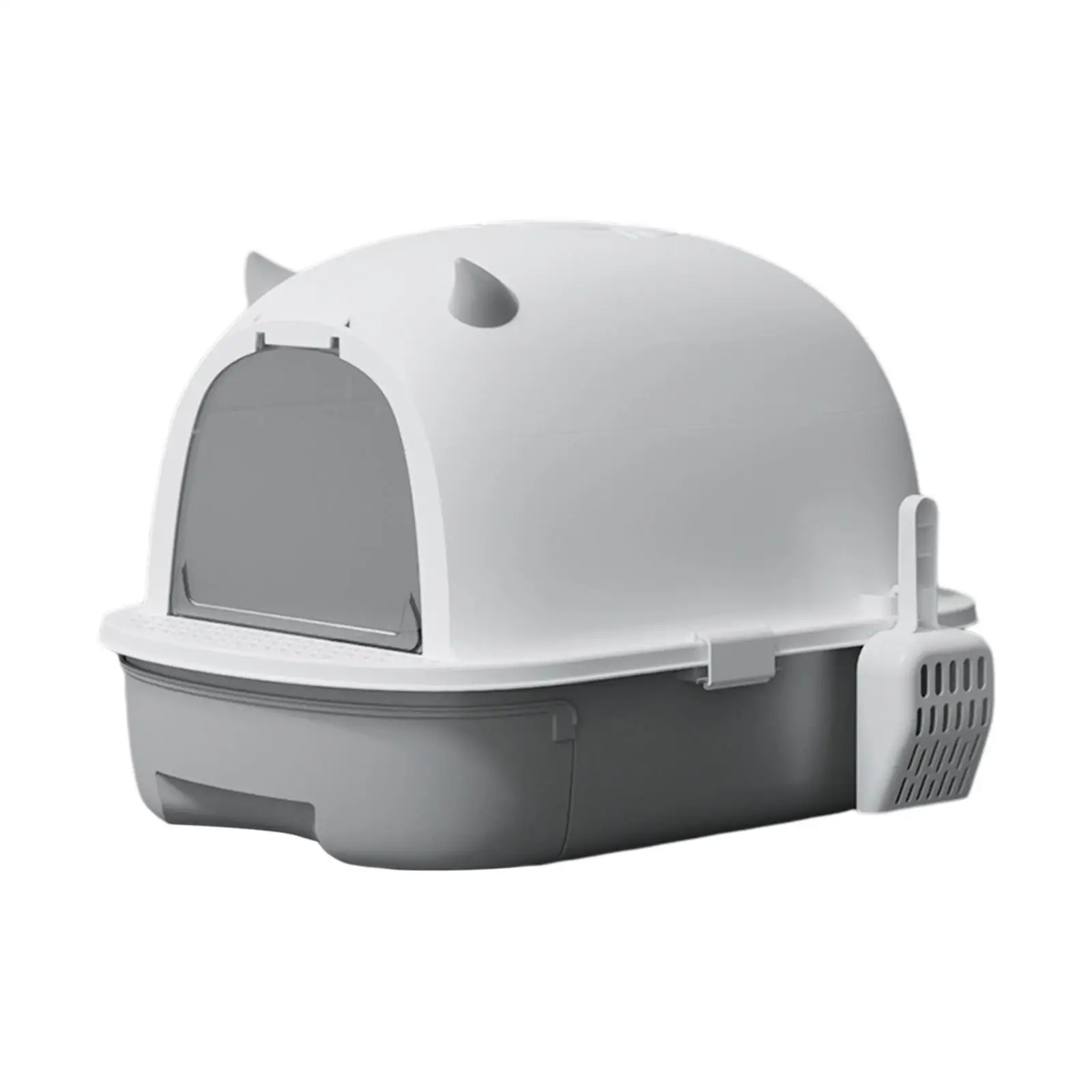 Hooded Cat Litter Box Removable Easy to Clean Accessories Portable Large with Door Cat Litter Tray with Shovel Kitten Potty