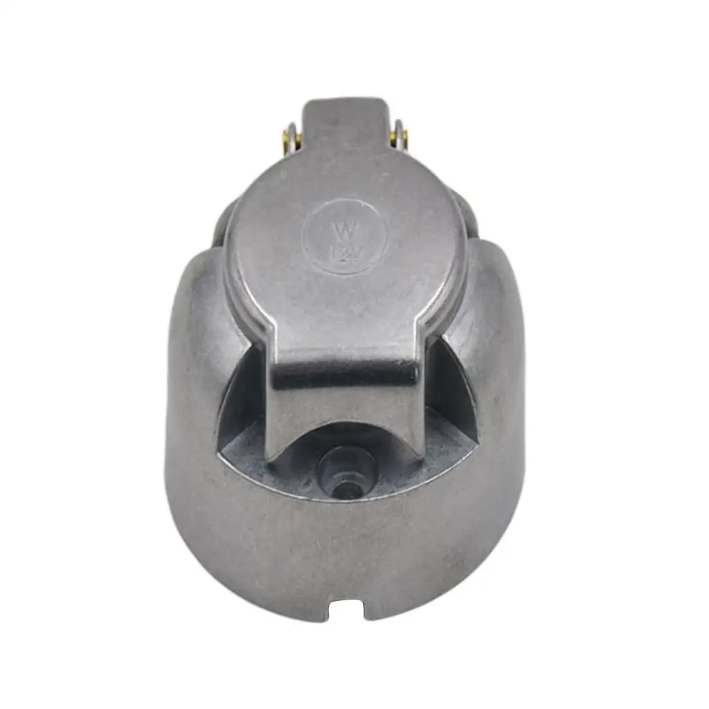 12V 7-Pin Connector Trailer Socket Heavy-Duty Round Wiring Connector Adapter Towbar Towing Truck Socket Car Accessories