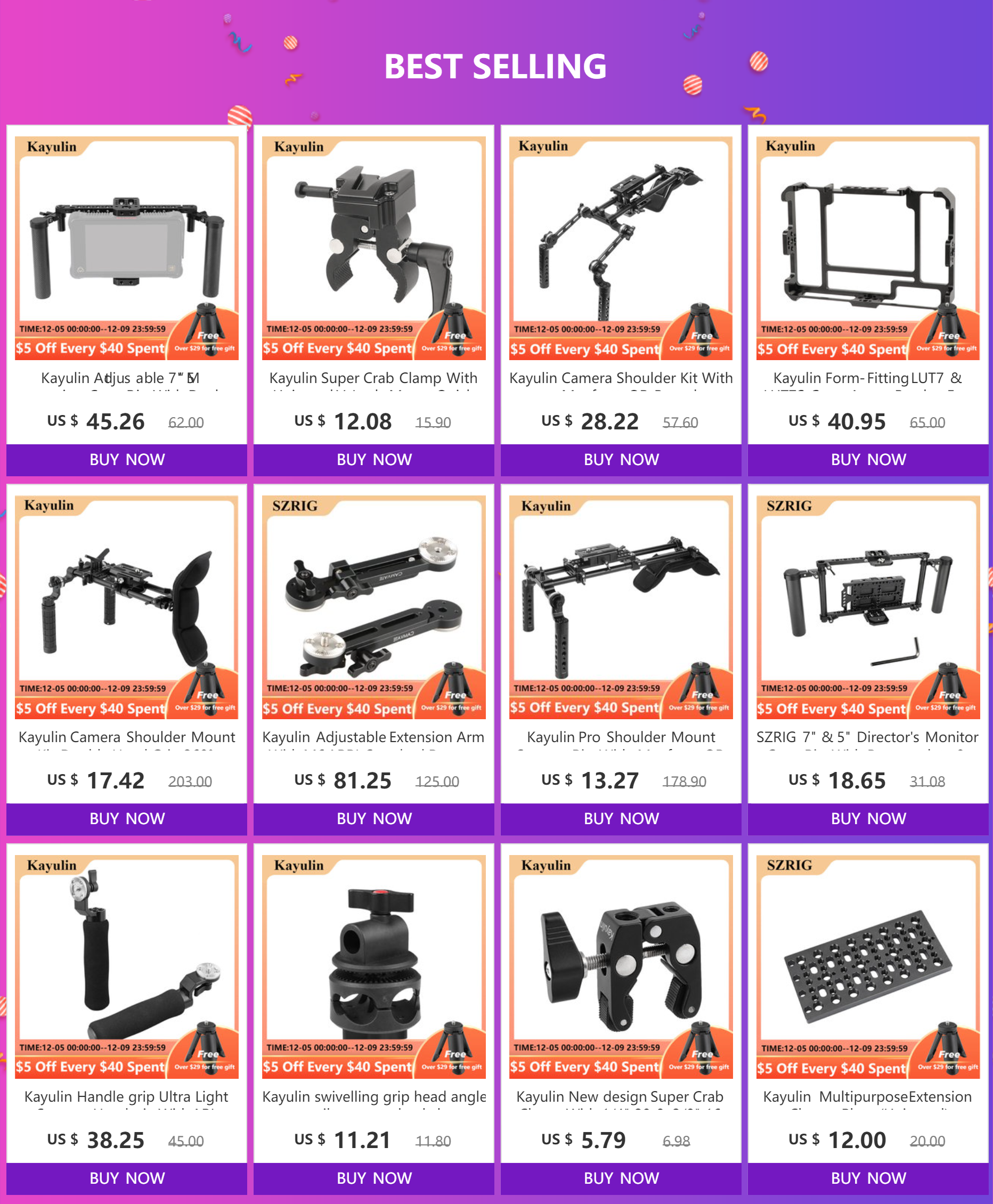 Kayulin Heavy-duty 9 inch Articulando Braço Mágico