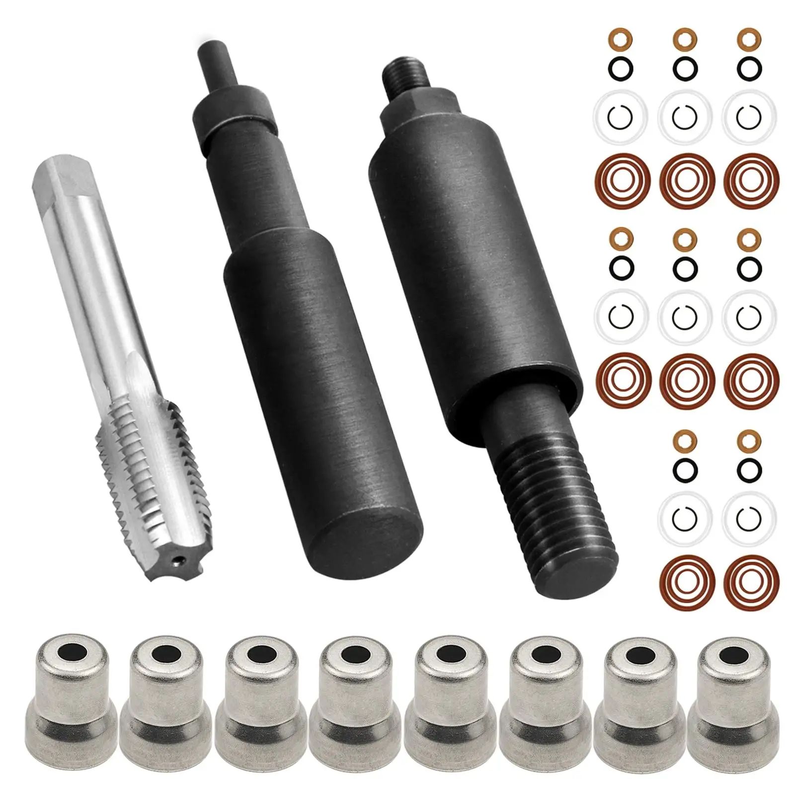 Fuel Injector Sleeve Puller Installer Set Spare Parts with Cups and Rings for Ford 6.0L Easily to Install Premium