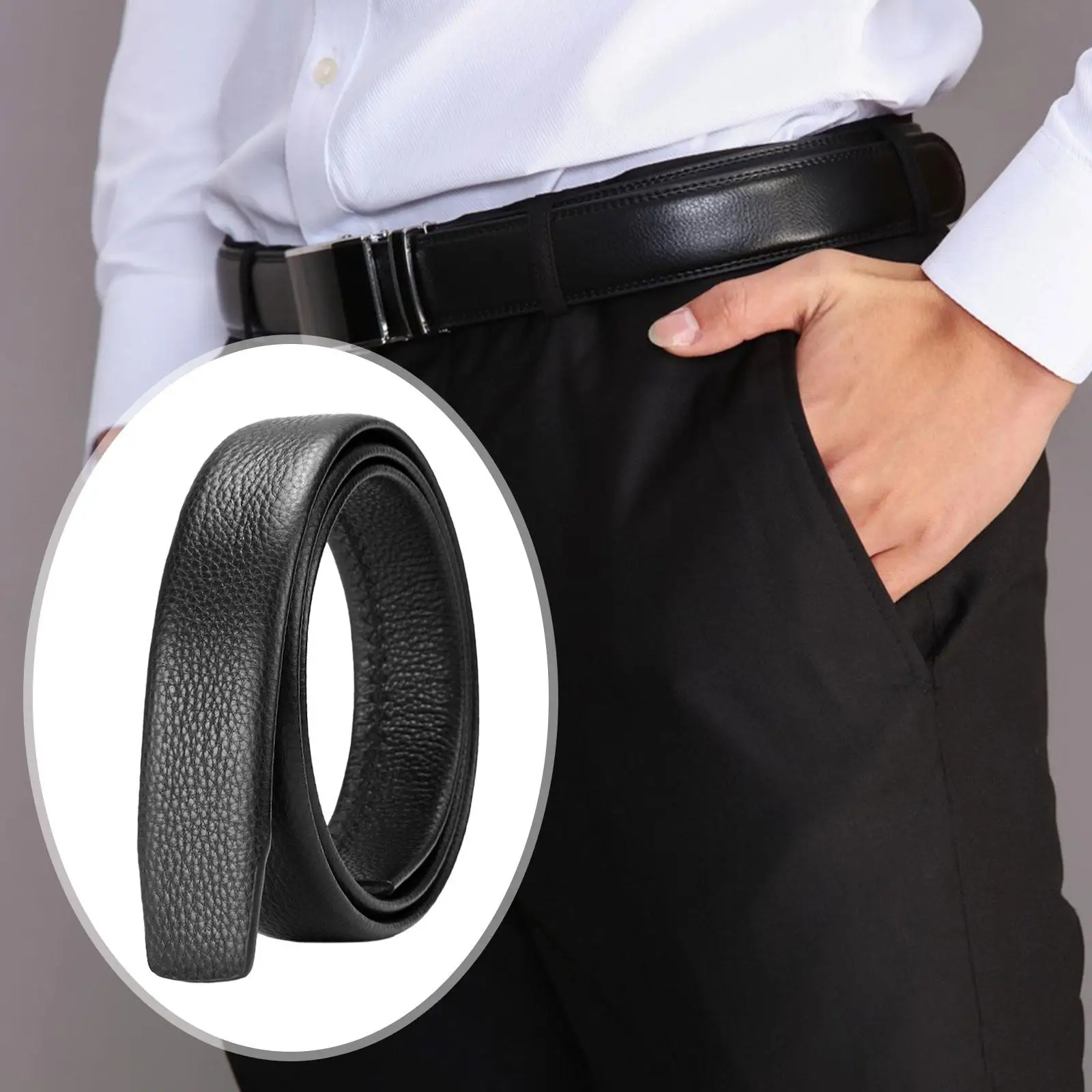 Belt Strap Replacement Automatic Belt Strap for Dating Street Suit Pants