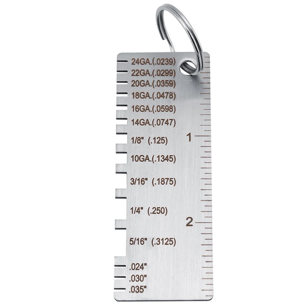 Edelstahl Wire Gauge Thickness Measuring Tool Sheet Metal Gage Measurement Plate 