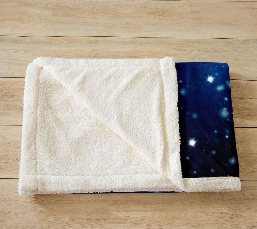 Title 3, Galaxy Fleece Throw Blanket Outer Space Plush B...