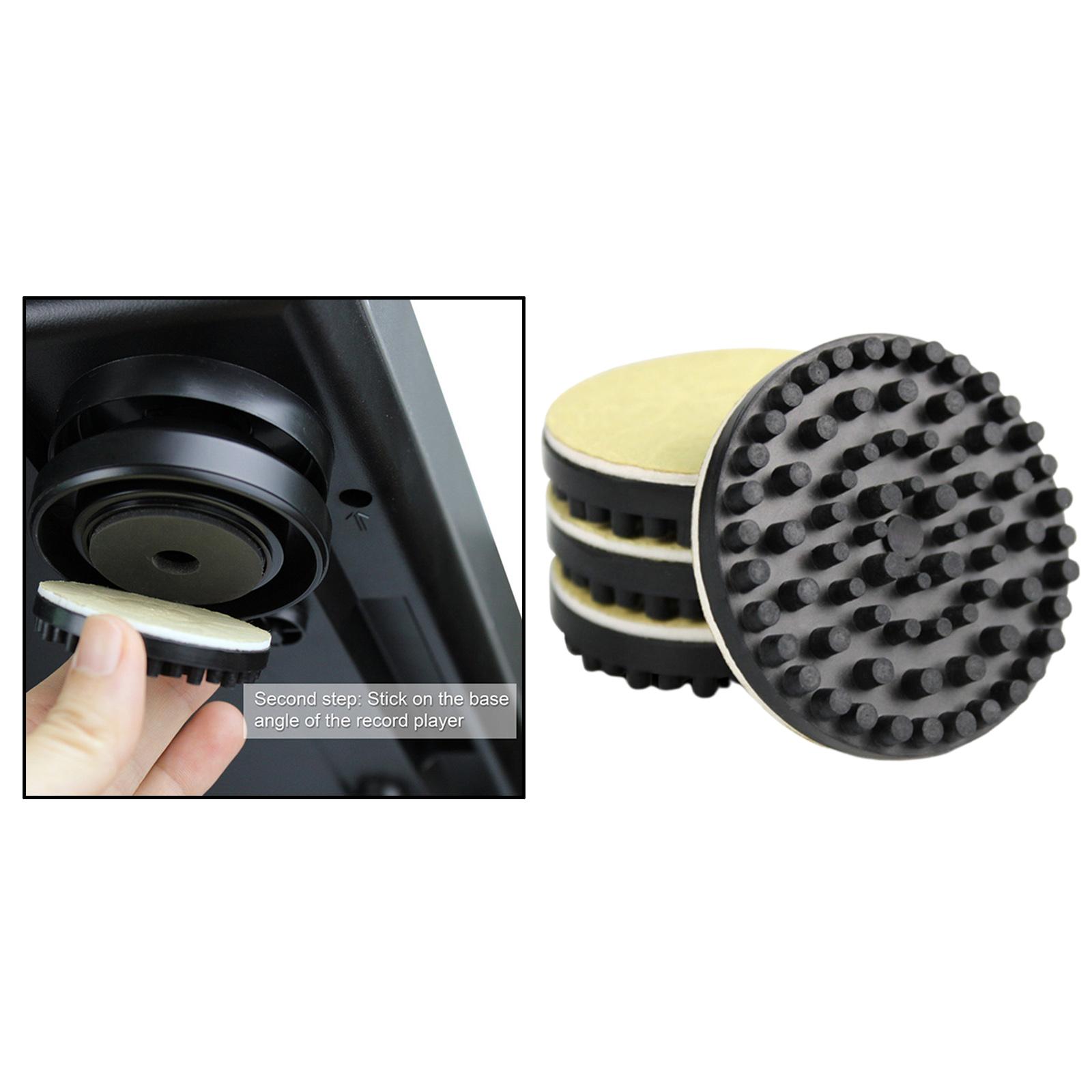 Title 6, 4Pcs/Set Rubber Turntable Feet Vibration-Absorp...