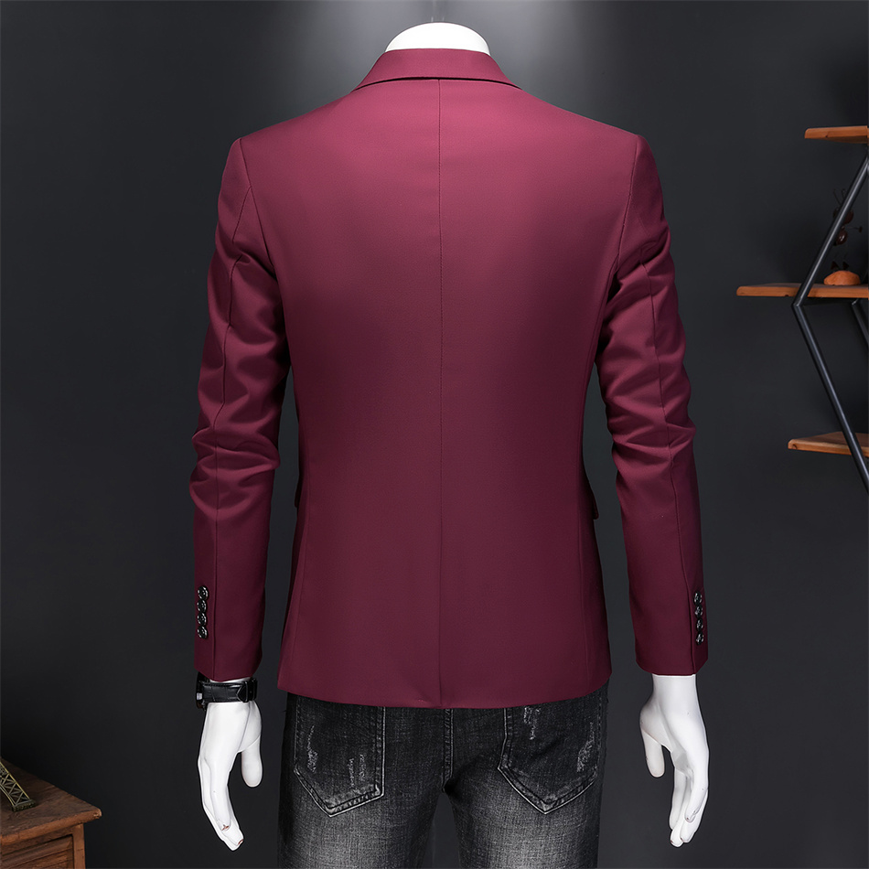 High Quality Business Slim Fit Single Buttons Suits Jacket Men Slim Fit Casual Fashion Wedding Groom Tuxedo Blazer Coats 6XL-M