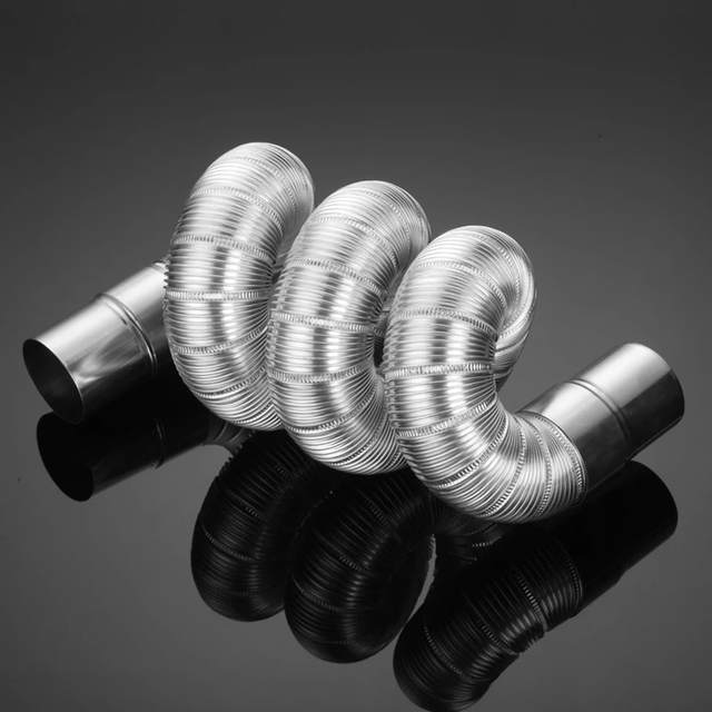 Stove Pipe Chimney Length Duct Tent Pipe Flexible Pipe Fire Place Hot Tents Wood  Stove Flue Extension Tube - AliExpress