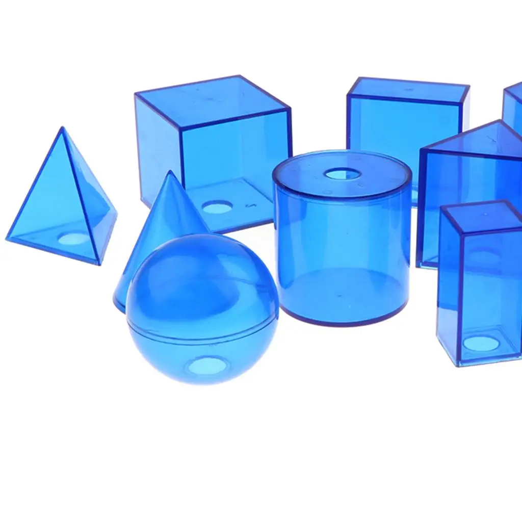 12 Pieces Geometric Solids - 3D Geometry Exploring  Visual