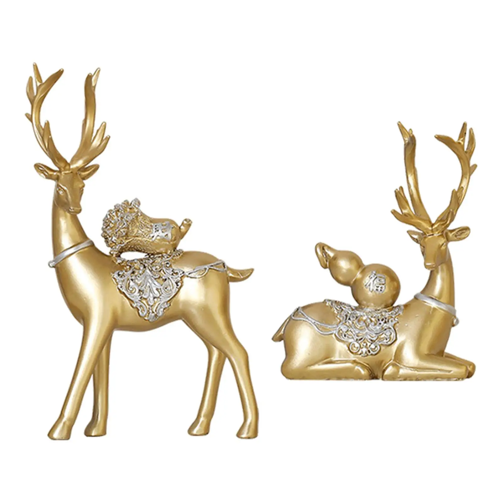 Reindeer Statue Table Collectable Craft Ornament for Bookshelf Decor Wedding