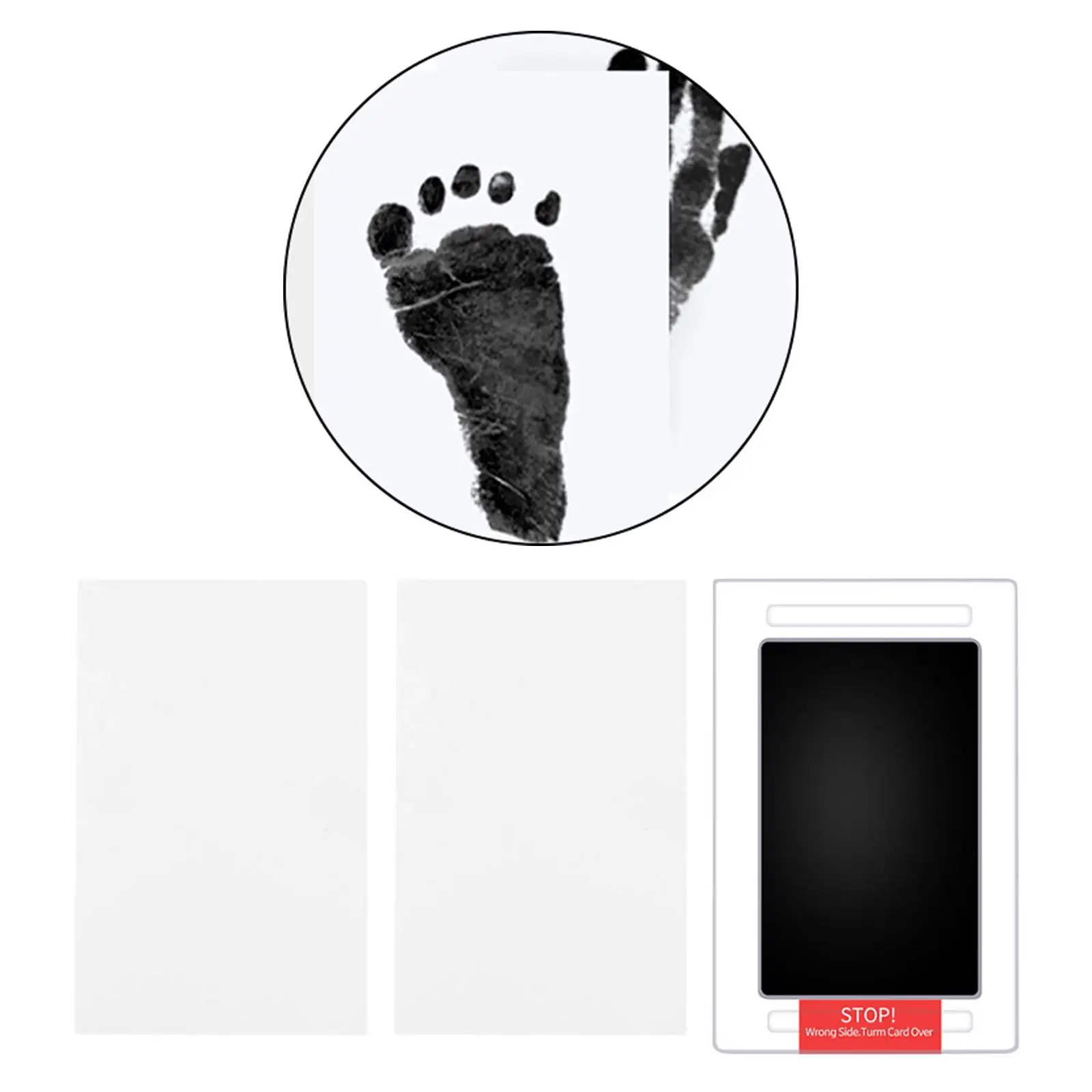 Newborn Baby Inkless Footprint Ink Pad 2  Cards Non- Ink Kits
