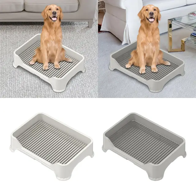  AnRui Dog Training Pads Pet Toilet for Puppies Potty Mesh  Grate Training Toilet Holder with Tray Puppy Trainer Dog Litter Boxes  Indoor Outdoor, Green : Pet Supplies