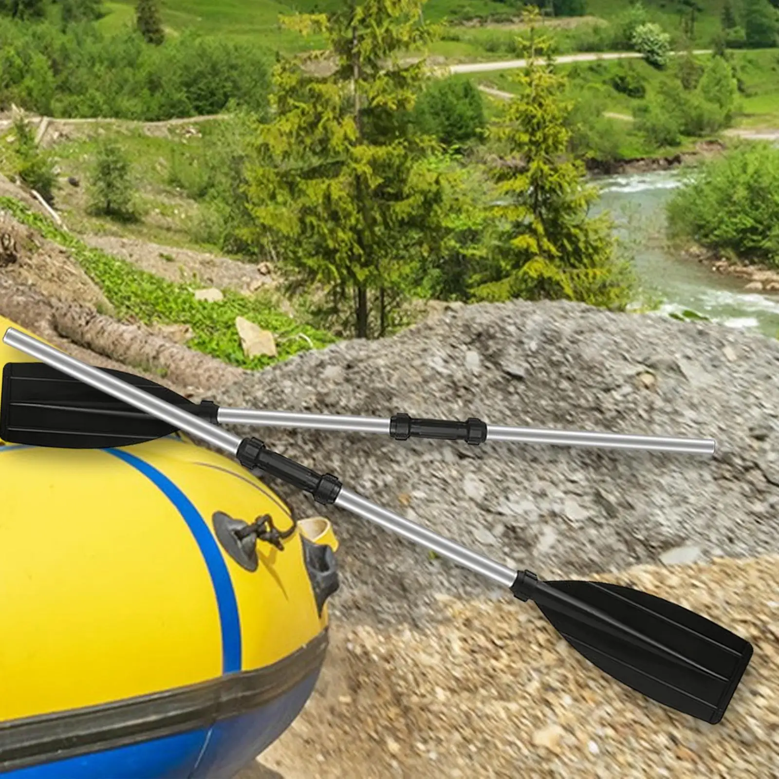 Kayak Boat Rafting Paddle Aluminium Alloy Single Blade for Outdoor Sports