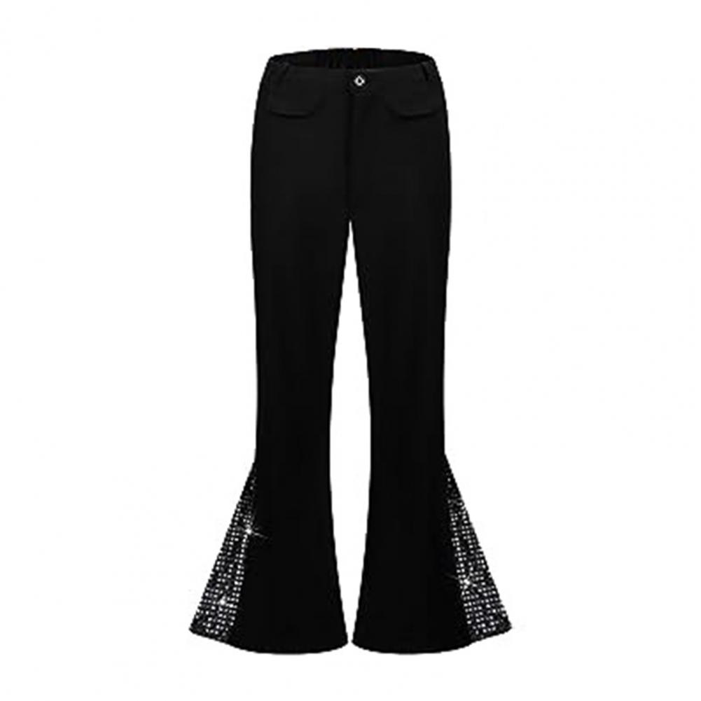 Description Picture 4 of itemMen Stage Performance Trousers Men Bell-bottom Pants Retro Disco Flared Hem Sequin Pants for Men 60s 70s Vintage for Halloween