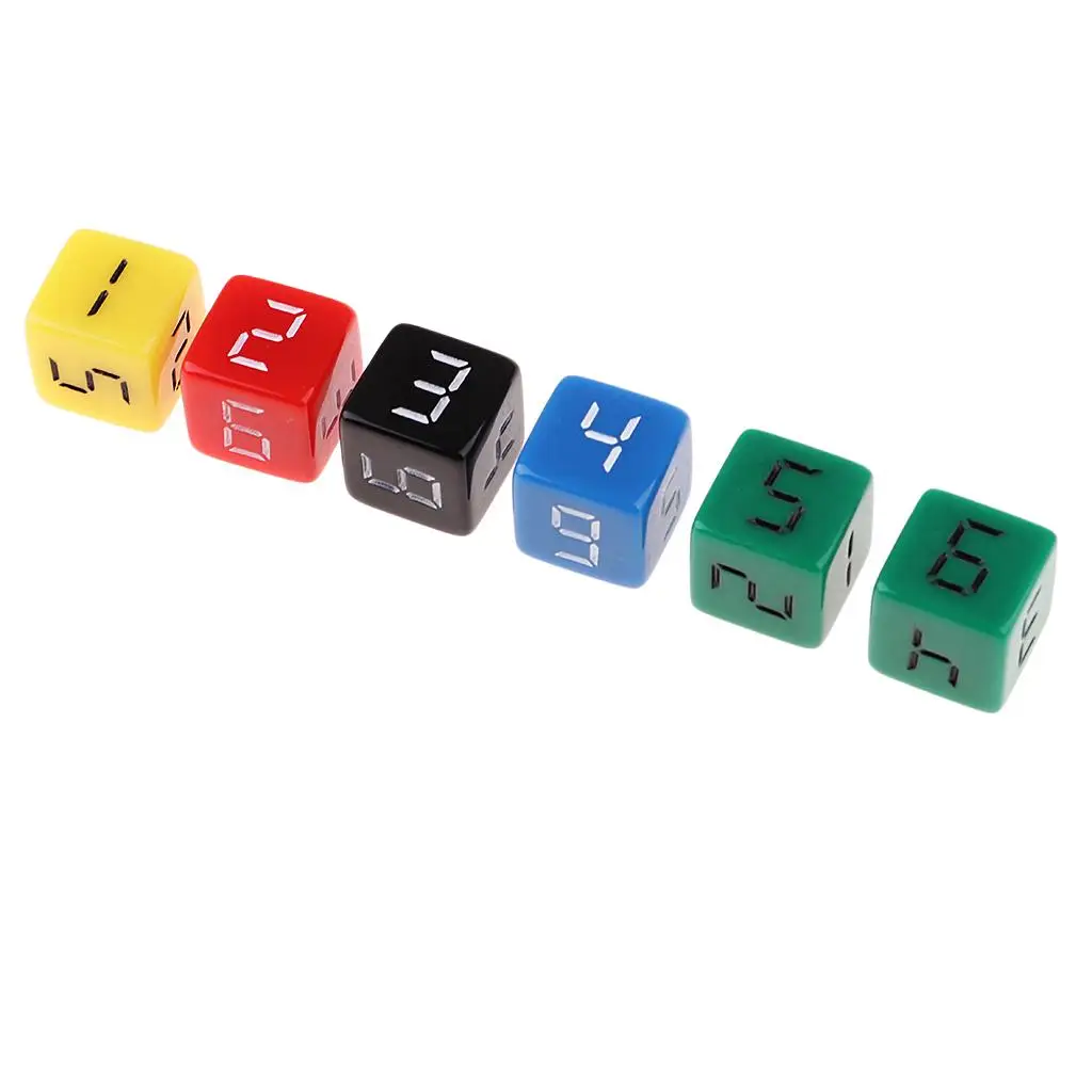 Six   Side   Dices   6 - Die   D6   Digital   Dice   Set   for    DND   Game