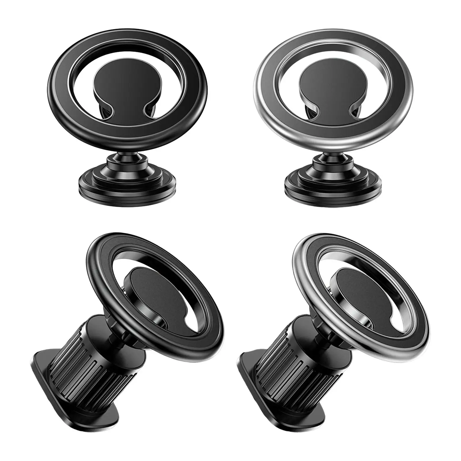 Compact Magnetic Car Phone Holder Mount 360 Degree Rotatable for Most 4.7-7.2inch Smartphones Hands Free Phone Cradle