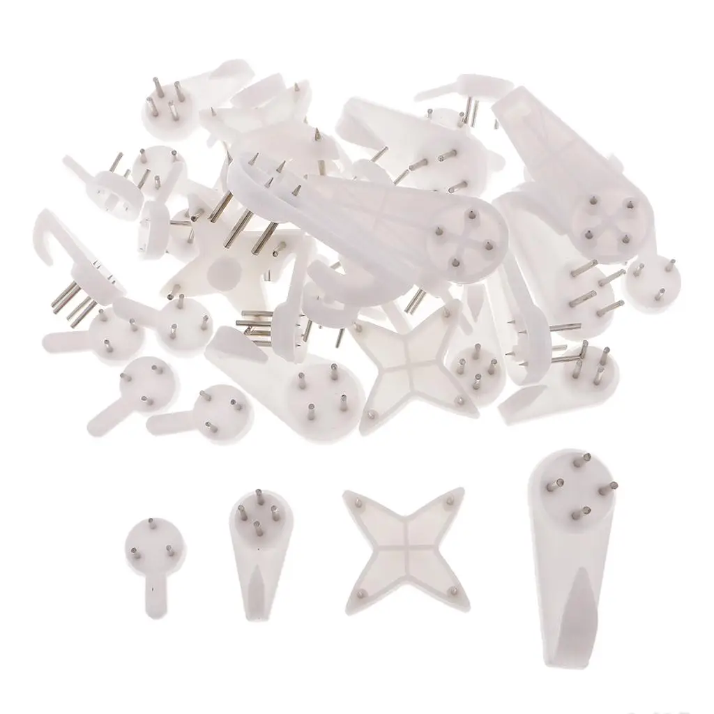 40 4 Types Multi Function Drywall Picture Hanging Hooks Hangers Non- Picture Hook Wedding Photos Mirror Wall Studs