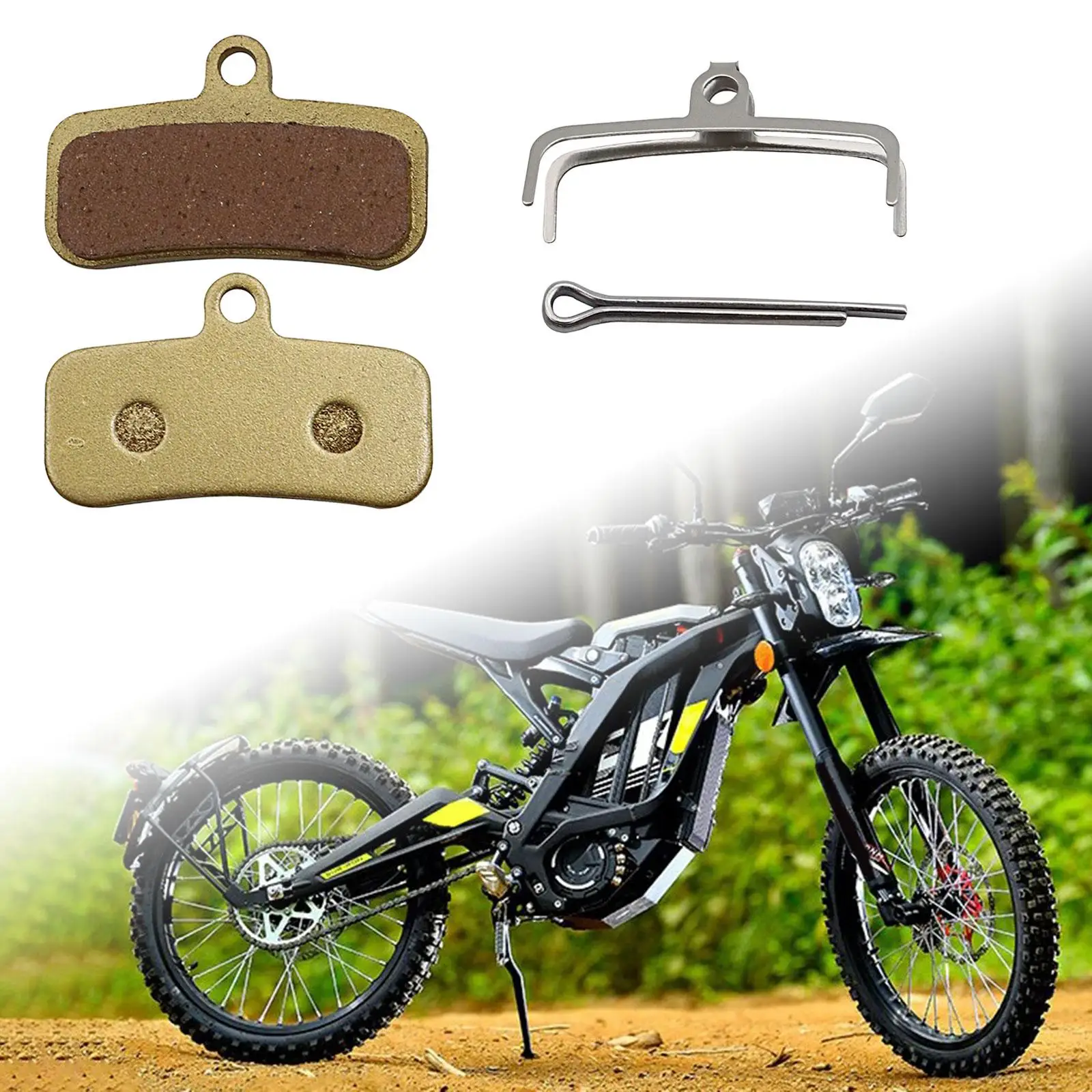 2 Pieces Motorcycle Front and Rear Brake Pads Motocross Modification Accessories for Surron Light Bee Replaces Professional