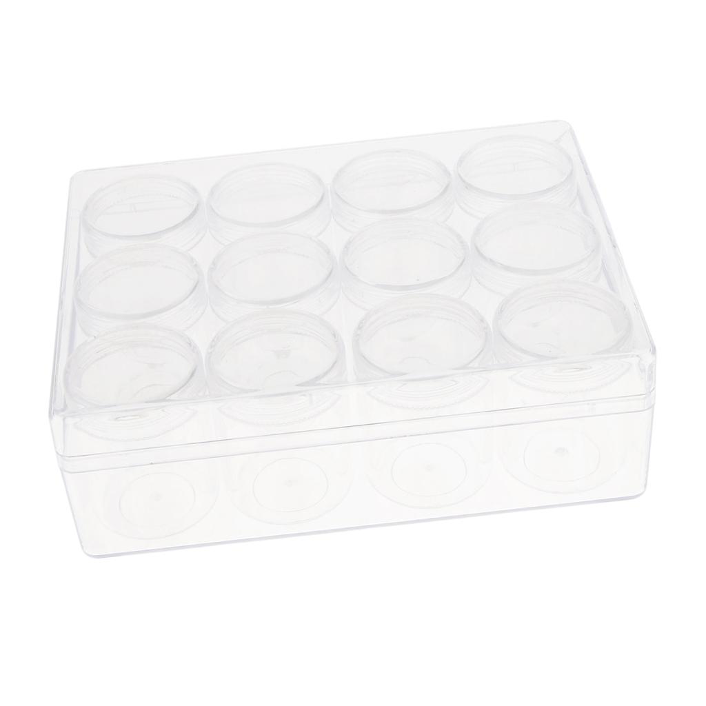 12x20g Empty Clear Container Cosmetic Jar Makeup Travel Pot Portable