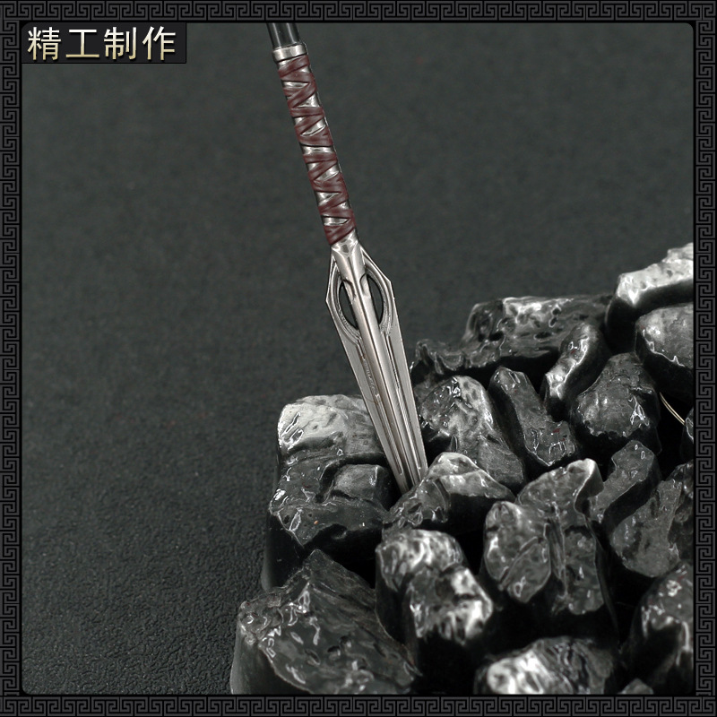 22cm Liquan Gott Speer Yue Fei Lance Alte Metall Waffen Modell Puppe Ausrüstung Zubehör Hause Dekoration Handwerk Sammlung – Detail 7