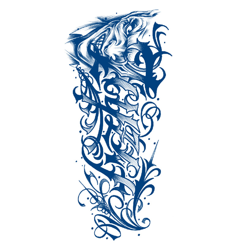 Tatuaje adhesivo a prueba de agua, tatuaje de Animal personalizado que dura 15 días, tatuaje de jugo, pegatina para brazo y pantorrilla, tatuajes temporales, arte corporal_voghion.com