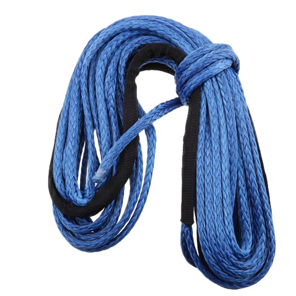 1/4` x 50` BLUE Synthetic Winch Line Cable Rope 5000 LBs for ATV UTV SUV