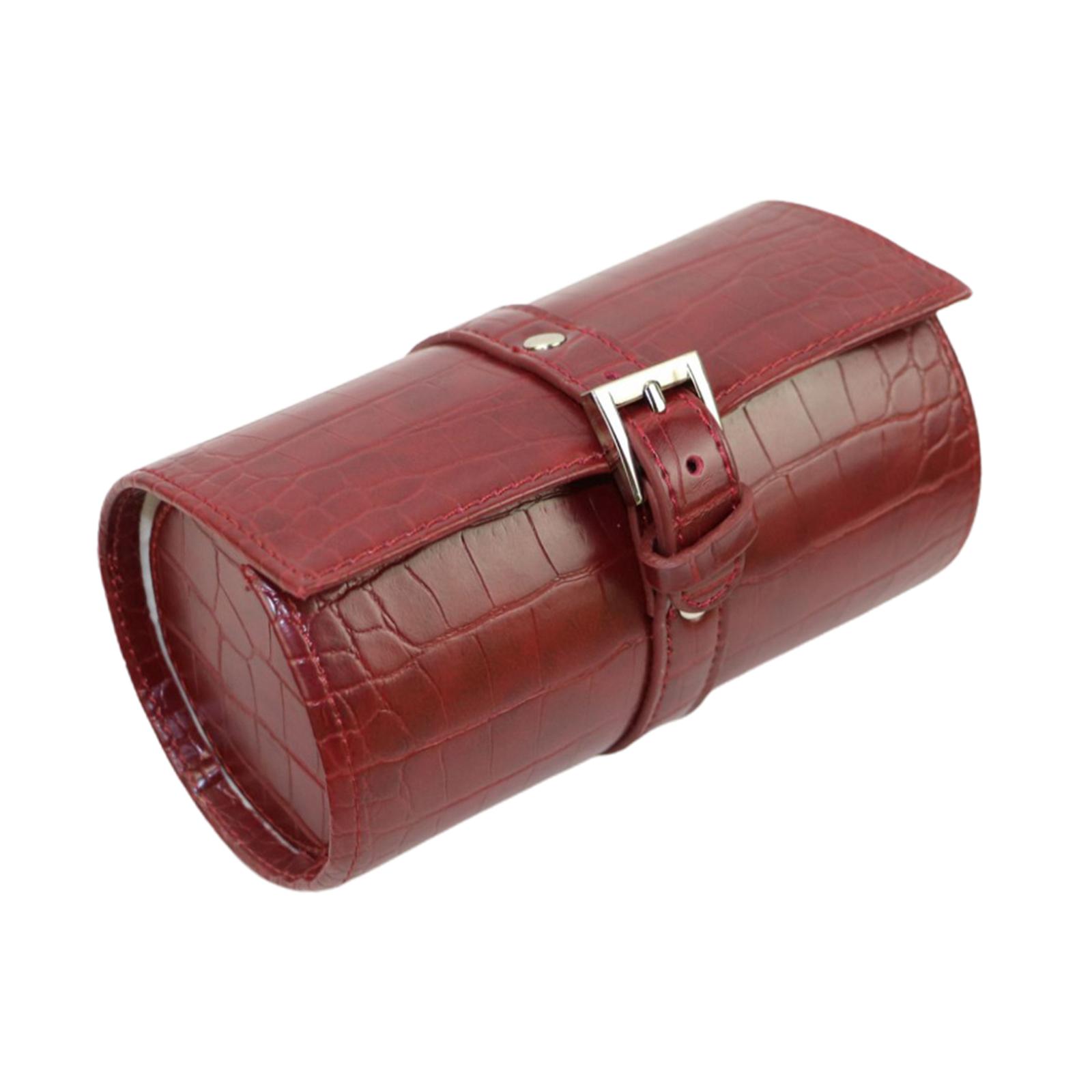 Watch Travel Case PU Leather Anti Scratching Watch Storage Box Wrist Watch Container Display for Men