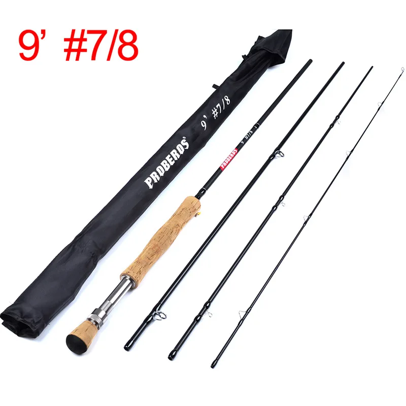 Fly fishing rod 9 ft 2.7 m 4 knots high carbon fly rod 3/4#5/6#7/8