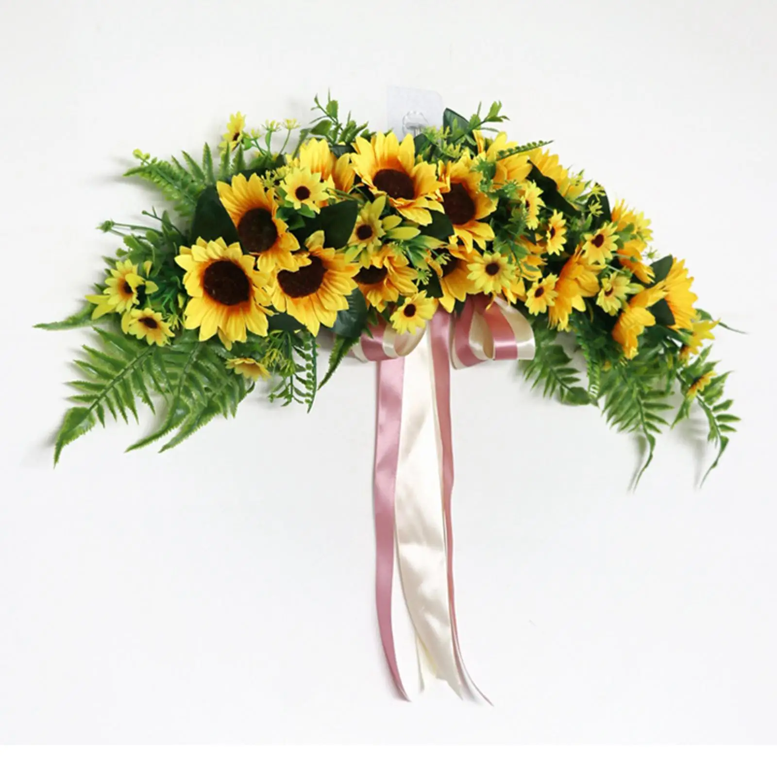 29 inch Artificial Sunflower Swag Floral Garland for Garden Party Decoration