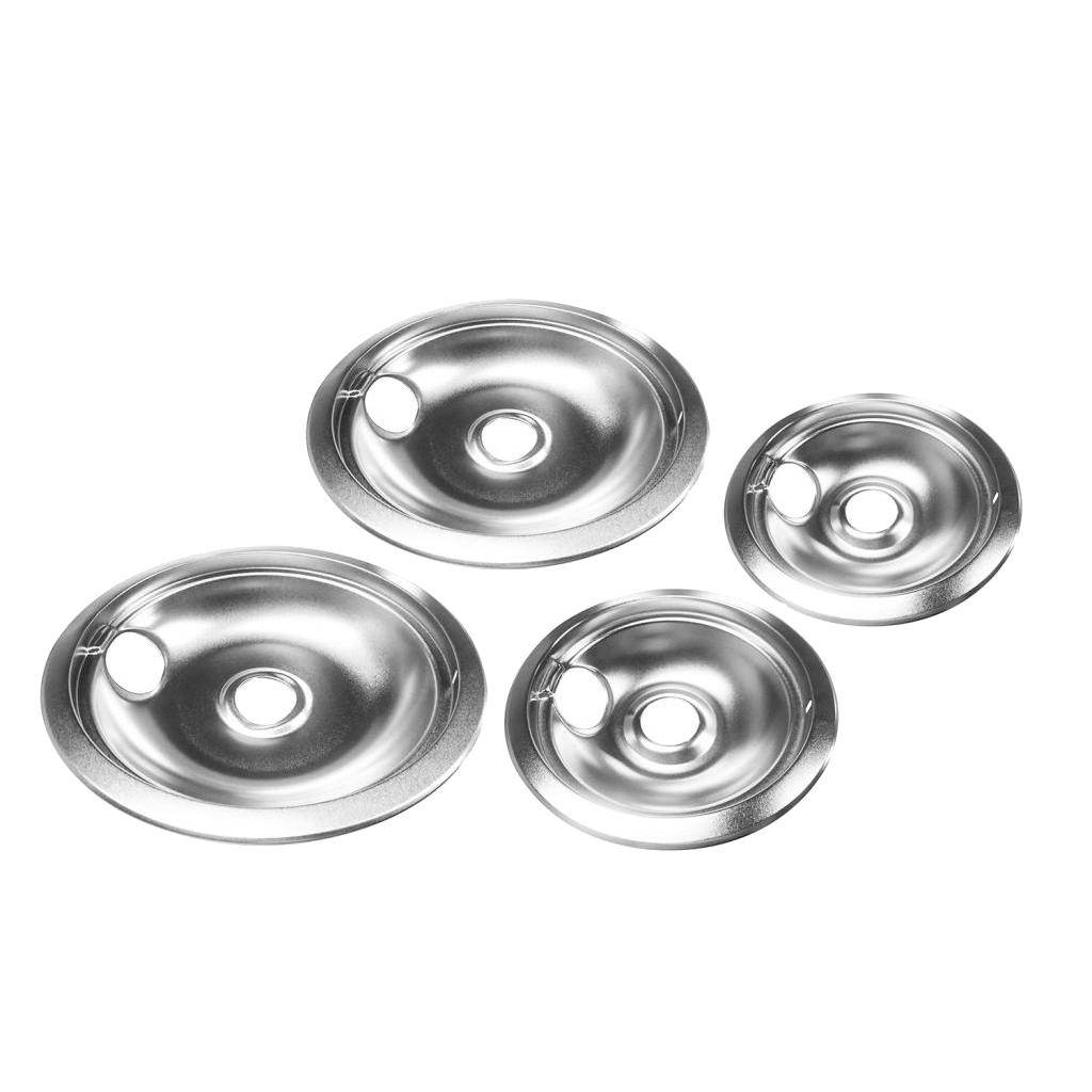 Replacement Drip Pans for Electric Range - 2 Large 8inch and 2 Small 6inch Drip Bowl Pans - Set of 4