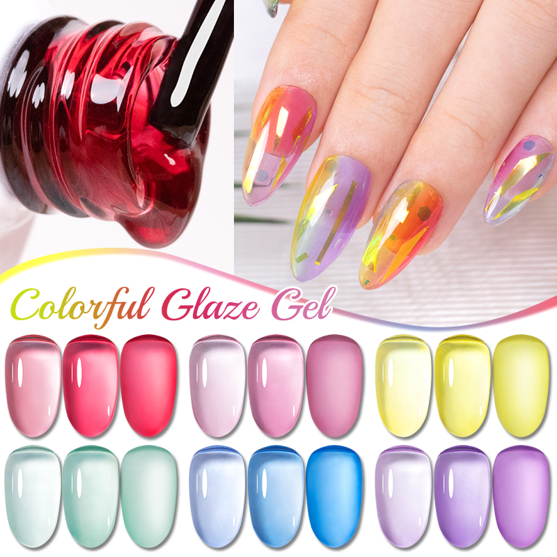 Best of PUENTE Jelly Glass Gel Nail Polish 7.5ML Translucent Colorful Glaze Gel Polish Soak Off UV Gel Semi-Permanent Nail Art Varnish Reviews & Tips